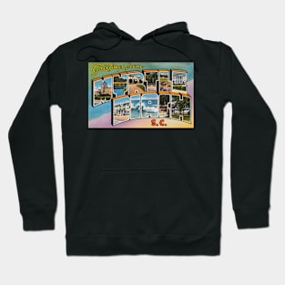 Greetings from Myrtle Beach, South Carolina. This digitally restored 1930's era vintage postcard is perfect gift for the Myrtle Beach, SC lover and features many historic landmarks Hoodie